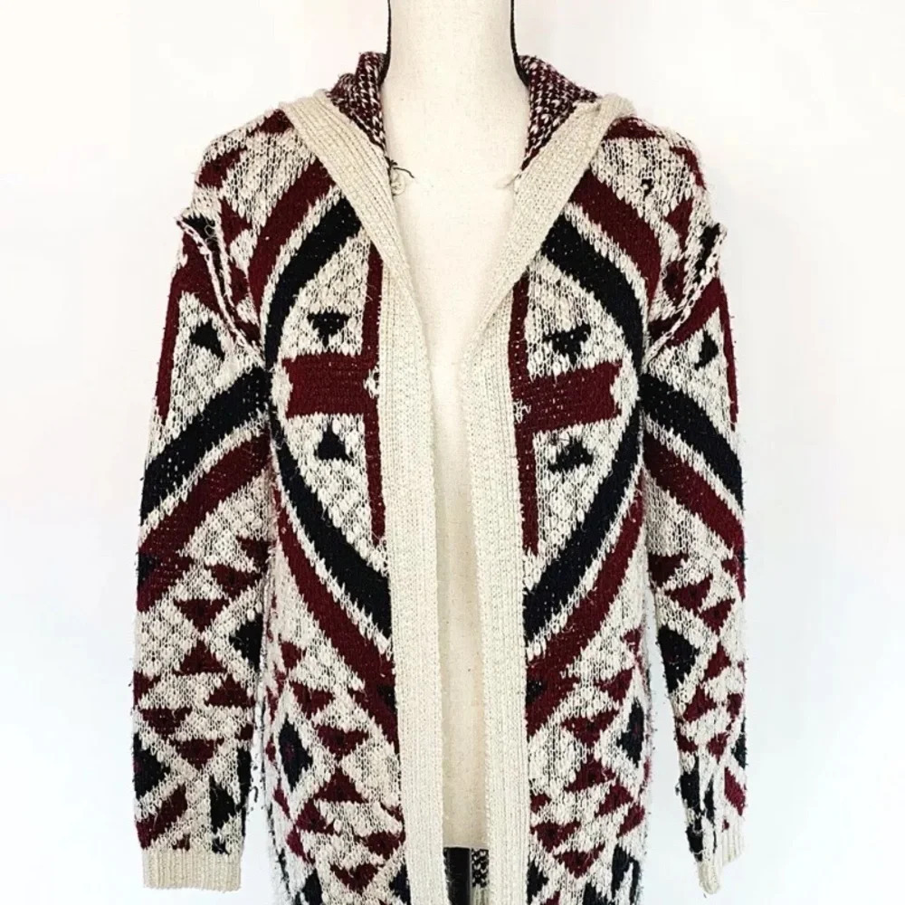 Bethany Mota Women'sOpen Flow Hooded Boho … - Picture 7 of 7